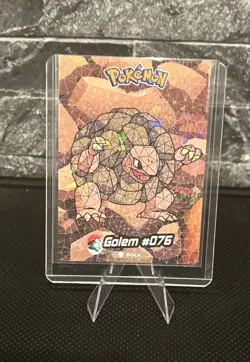 Pokemon #076 Golem Stained Glass Crystal Card Collection Holo (2024) - Image 1