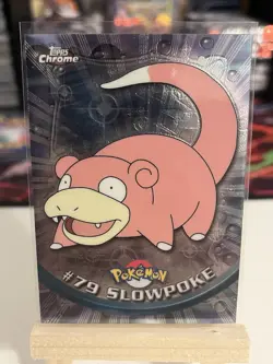 Pokemon Topps Chrome Slowpoke #79 Holo Card NM Condition - Image 1