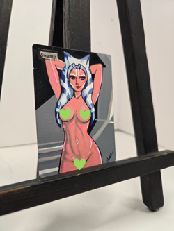 MTG, Swamp, Alter Ahsoka Tano Star Wars, Waifu Hand Painted by BAZAYO 18+ - Image 2