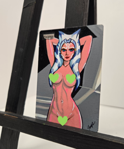 MTG, Swamp, Alter Ahsoka Tano Star Wars, Waifu Hand Painted by BAZAYO 18+ - Image 3
