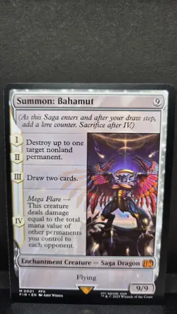 Magic The Gathering - Summon: Bahamut M 0001 [Mythic] Final Fantasy TCG NM/M - Image 1