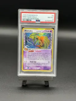 [PSA 8] Pokemon Ninetales #8 Ex Dragon Frontiers Holo Rare 2006 NM-Mint - Image 1