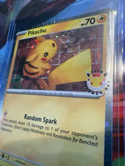 Pokemon TCG Pikachu 2026 Pokemon Day 051/162 Cosmos Holo Promo - Image 3