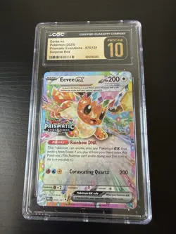 Pokemon TCG Eevee EX 075/131 Prismatic Evolutions Stamped CGC Pristine 10 - Image 1