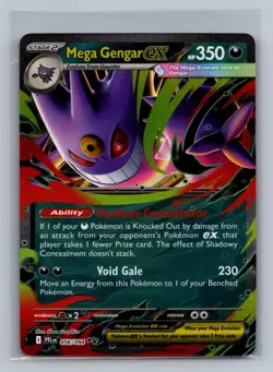 Mega Gengar ex 056/094 Double Rare Phantasmal Flames Pokemon Holo Near Mint - Image 1