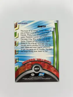 2000 Topps Pokemon TV Animation Series 3 Heroes & Villains Misty Blue Label - Image 2
