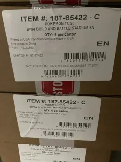 Pokemon SV4 Paradox Rift Build & Battle STADIUM 6-Box CASE FACTORY SEALED! - Image 1