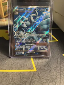 POKEMON ALOLAN NINETALES GX 132/145 FULL ART HOLO SUN MOON GUARDIANS RISING NM - Image 1