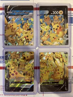 POKEMON! Pikachu V-Union SwSH Black Star Promo Set of 4 NM - Image 1