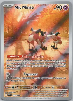 Mr. Mime 179/165 - Pokemon 151 - Illustration Rare - NM - Holo - Image 2