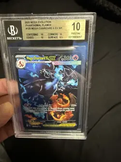Pokemon Mega Charizard X ex 125/094 Phantasmal Flames BGS 10 PRISTINE Gold Label - Image 2