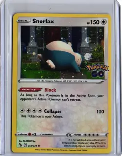 Snorlax 055/078 Holo Rare Promo Pokemon Go Pokemon TCG Free Shipping - Image 1