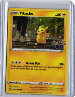 Pokemon Pikachu 027/078 Pokemon GO Holo Promo Free Shipping Pokemon TCG - Image 1