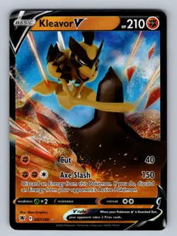 Kleavor V 087/189 Ultra Rare SWSH10: Astral Radiance NM - LP Pokemon TCG - Image 1