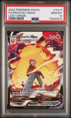 2022 Pokemon SWSH Lost Origin - Pikachu VMAX #TG17 PSA 10 GEM MINT - Image 3