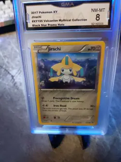 2017 Pokemon Jirachi XY195 FA Black Star Promo Holo PSA 8 NM-MT - Image 1