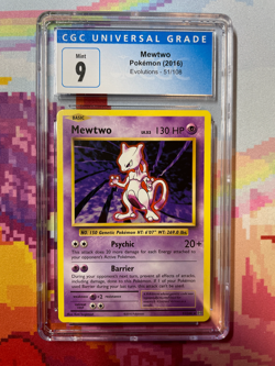 2016 Pokemon Evolutions Mewtwo 51/108 CGC 9 Mint - Image 1
