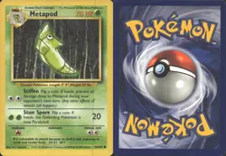 METAPOD 54/102 COMMON BASE SET UNLIMITED POKEMON MP - Image 1