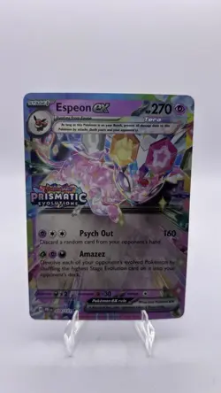 Pokemon Espeon ex Promo Holo Scarlet & Violet Prismatic Evolutions 034/131 270HP - Image 1