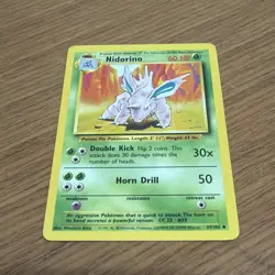 Pokemon TCG Nidorino Base Set Unlimited Uncommon 37/102 LP - Image 1