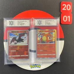 2pcs Pokemon Chinese TCG RadiantCharizard CS5.5C-007 Charizard CS5aC-003 Grade10 - Image 1