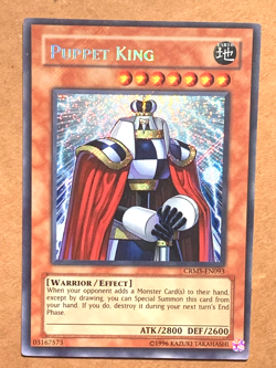 yugioh PUPPET KING CRMS-EN093 Unl Edition Secret Rare Near Mint - Image 1