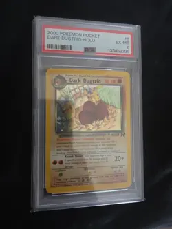 Pokemon Dark Dugtrio Holo Rare Card 2000 WOTC 6/82 PSA 6 - Image 1