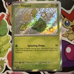 Pokemon TCG Hoppip Holo Baby Shiny Rare Card Paldean Fates 096/091 - Image 1