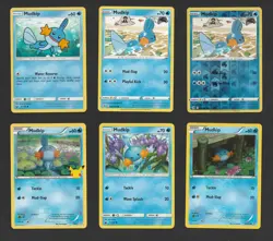 Mudkip Pokemon Card Collection Set of 6 English Cards Rare Vintage XY Water Type - Image 1