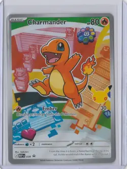 CHARMANDER Pokemon TCG First Partner Illustration Holo 30th Promo card #038 - Image 1