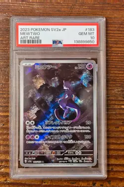 PSA 10 Mewtwo Art Rare AR 183/165 Pokemon Card 151 Japanese SV2a GEM MINT - Image 1
