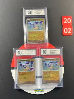 3pcs Pokemon Chinese card Cubone CBB3C-04 04/07 06/07 151C-104/151 Grade10 - Image 1