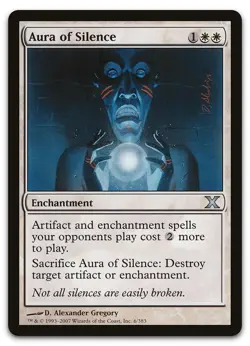 Aura of Silence #6 (LP) 10th Edition 10E Magic MTG - Image 1