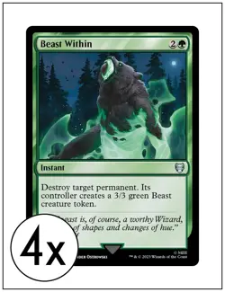 4x Beast Within, Lord of the Rings Commander, Magic, MTG NM - Image 1
