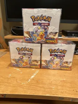 3x Pokemon TCG Surging Sparks Booster Box 36-Card with Case - Image 1