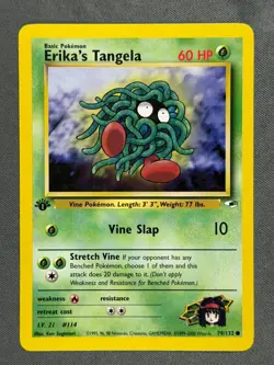 Erika's Tangela 79/132 - 2000 Gym Heroes 1st Edition Pokemon Common Card NM - Image 1