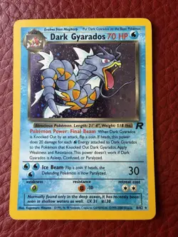 Dark Gyarados 8/82 Holo Rare Team Rocket 2000 WOTC Pokemon Card Vintage - Image 1