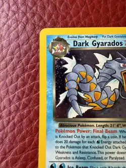 Dark Gyarados 8/82 Holo Rare Team Rocket 2000 WOTC Pokemon Card Vintage - Image 3