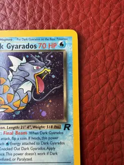 Dark Gyarados 8/82 Holo Rare Team Rocket 2000 WOTC Pokemon Card Vintage - Image 4
