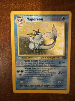 Vaporeon 1999 Pokemon Jungle Unlimited Holo Rare #12/64 - HP - Image 1