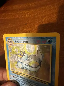 Vaporeon 1999 Pokemon Jungle Unlimited Holo Rare #12/64 - HP - Image 2