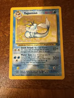 Vaporeon 1999 Pokemon Jungle Unlimited Holo Rare #12/64 - HP - Image 3