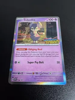Pokemon TCG - Indeedee - SVP154 - Surging Sparks Stamped - Prerelease Promo NM - Image 2