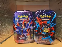 Empty Pokemon Mega Heroes Mini Tin [Mega Lucario] & [Mega Latias] - Lot Of 2 - Image 1