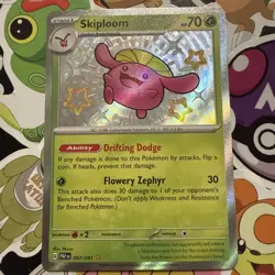 Pokemon TCG Skiploom Scarlet & Violet Paldean Fates Holo Shiny Rare - Image 1