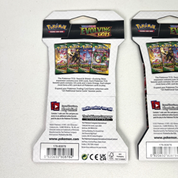 Pokemon Evolving Skies New Sealed Sleeved Blister Booster x2 Packs - Image 5