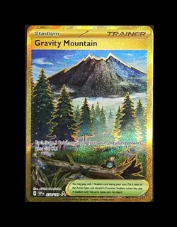 Gravity Mountain Trainer Stadium Hyper Rare Holo SV08 Pokemon TCG - Image 1