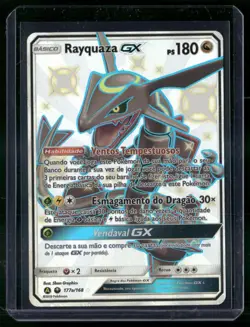 2018 POKEMON SUN & MOON CELESTIAL STORM 177a FULL ART/RAYQUAZA GX - PORTUGUESE - Image 1