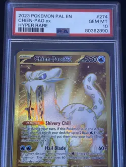 2023 Pokemon TCG: Paldea Evolved #274 Chien-Pao EX Hyper Rare PSA 10 GEM MINT - Image 4