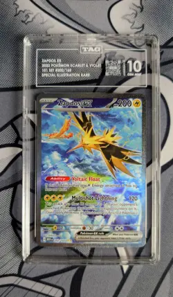Pokemon TCG 151 Zapdos EX 202/165 TAG 10 Gem Mint - Image 1